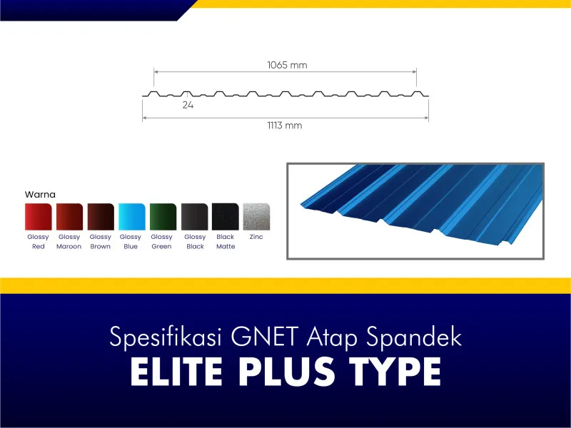 GNET Atap Spandek - Spesifikasi Elite Plus