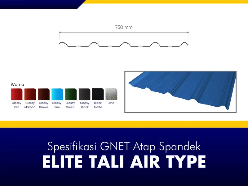 GNET Atap Spandek - Spesifikasi Elite Tali Air