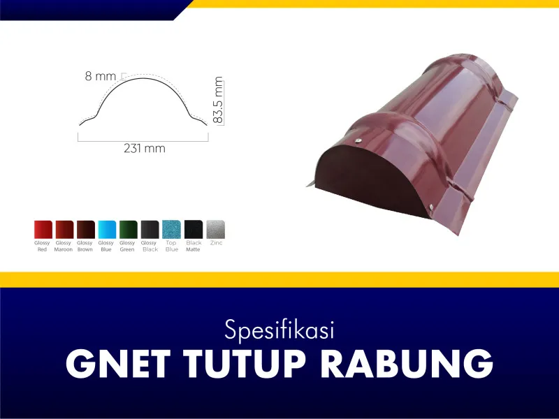 GNET Tutup Rabung Spesifikasi