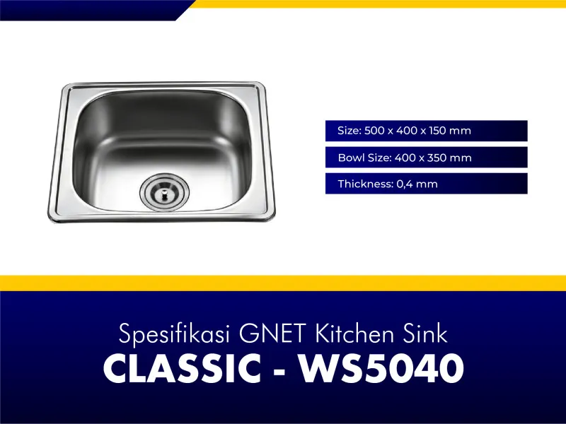 GNET Kitchen Sink Classic Spesifikasi
