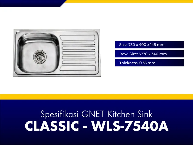 GNET Kitchen Sink Classic Spesifikasi
