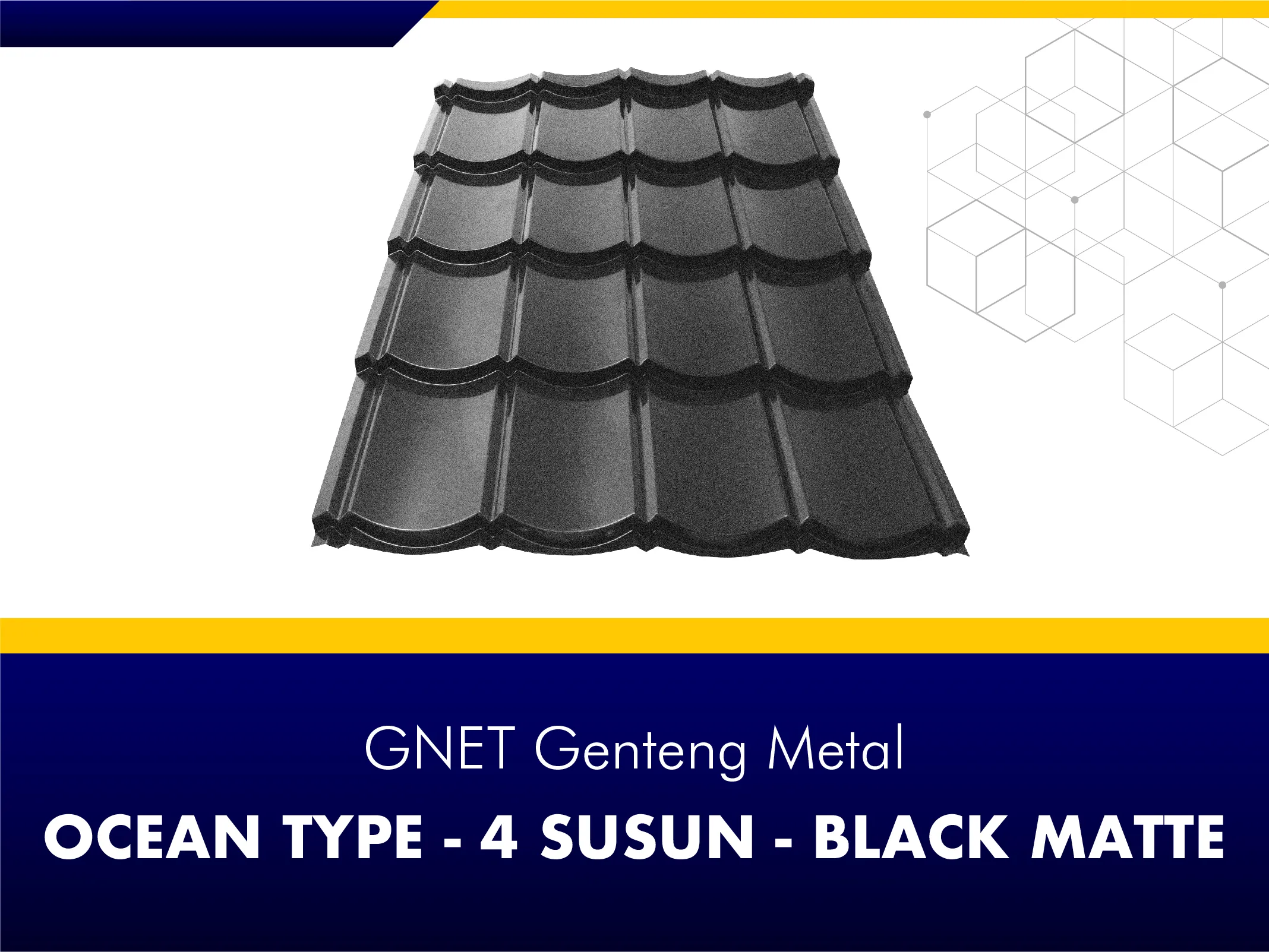 GNET Genteng Metal_GNET GENTENG METAL - OCEAN TYPE 4 SUSUN BLACK DOFF