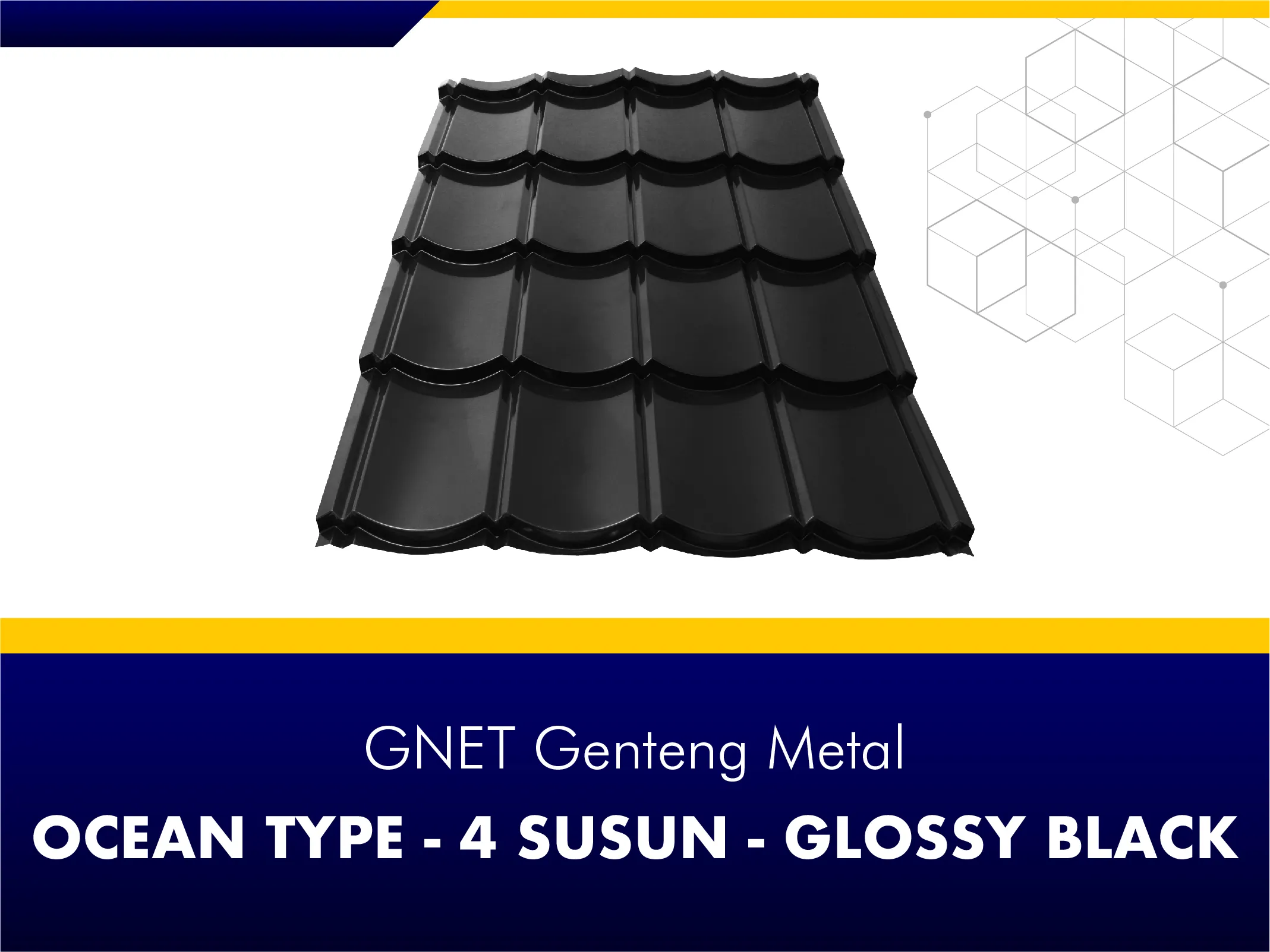 GNET Genteng Metal_GNET GENTENG METAL - OCEAN TYPE 4 SUSUN BLACK