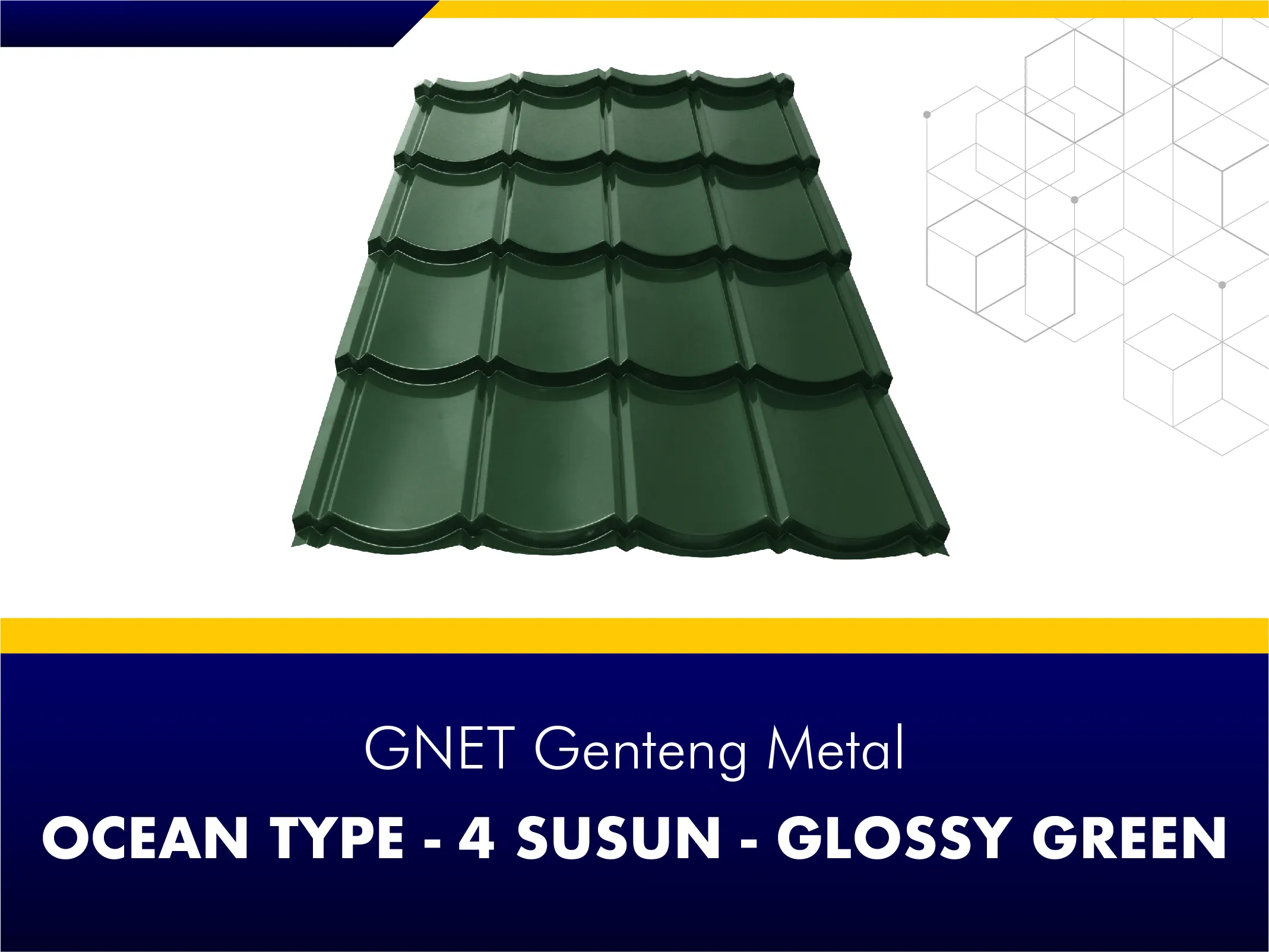 GNET Genteng Metal_GNET GENTENG METAL - OCEAN TYPE 4 SUSUN GREEN