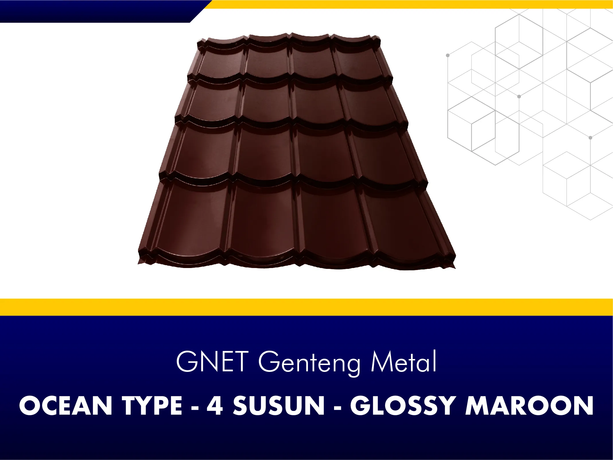 GNET Genteng Metal_GNET GENTENG METAL - OCEAN TYPE 4 SUSUN MAROON