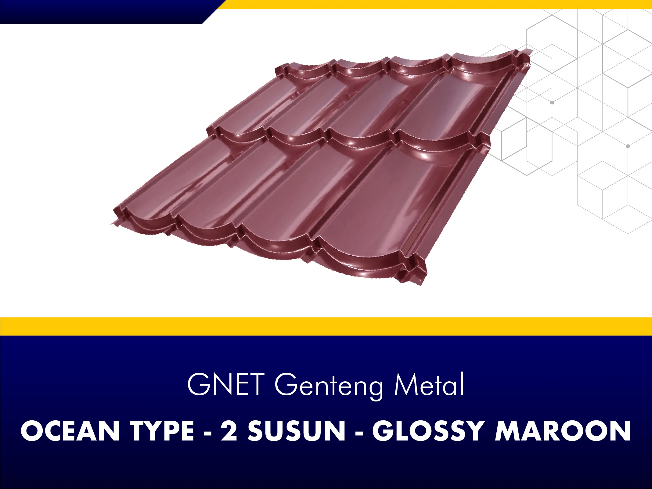 GNET Genteng Metal_GNET GENTENG METAL - OCEAN TYPE MAROON