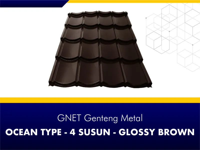 GNET Genteng Metal_GNET GENTENG METAL - OCEAN TYPE 4 SUSUN COKELAT
