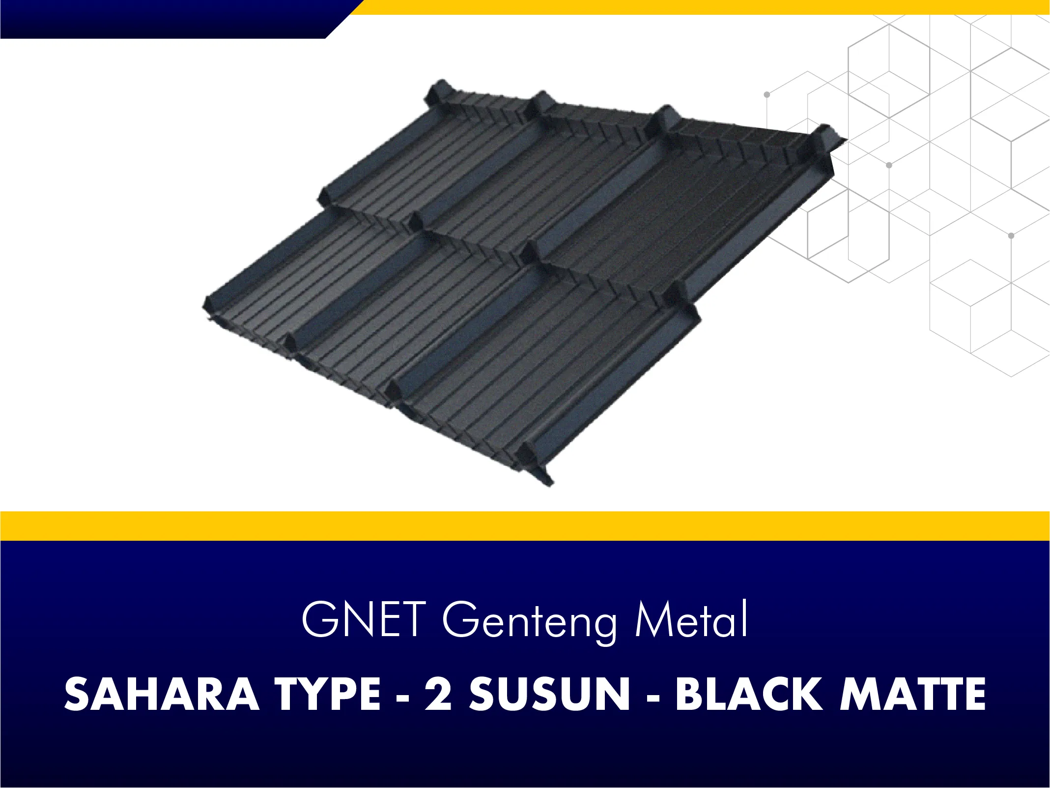 GNET Genteng Metal_GNET GENTENG METAL - SAHARA TYPE BLACK DOFF