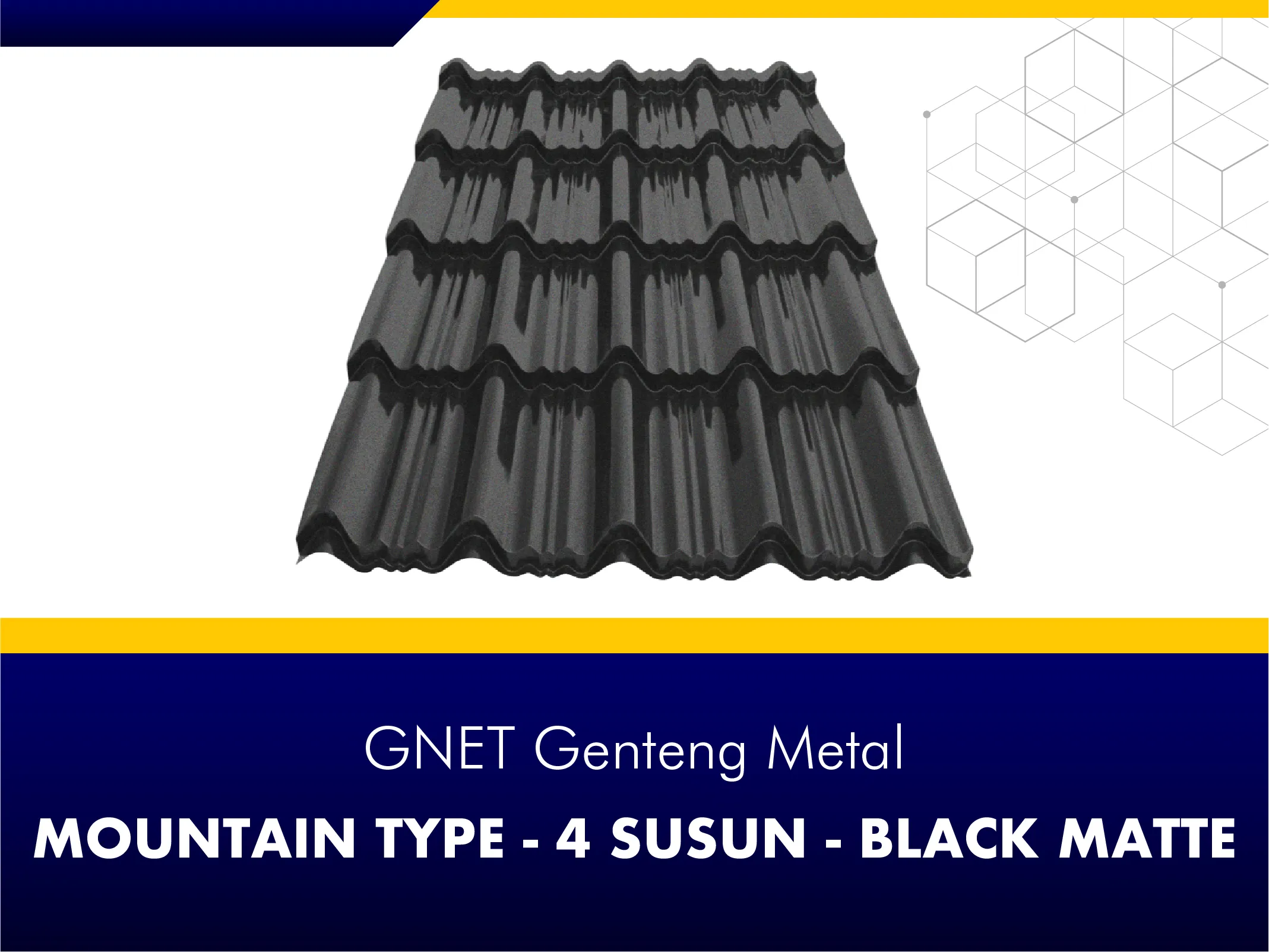 GNET Genteng Metal_GNET GENTENG METAL - MOUNTAIN TYPE 4 BLACK MATTE