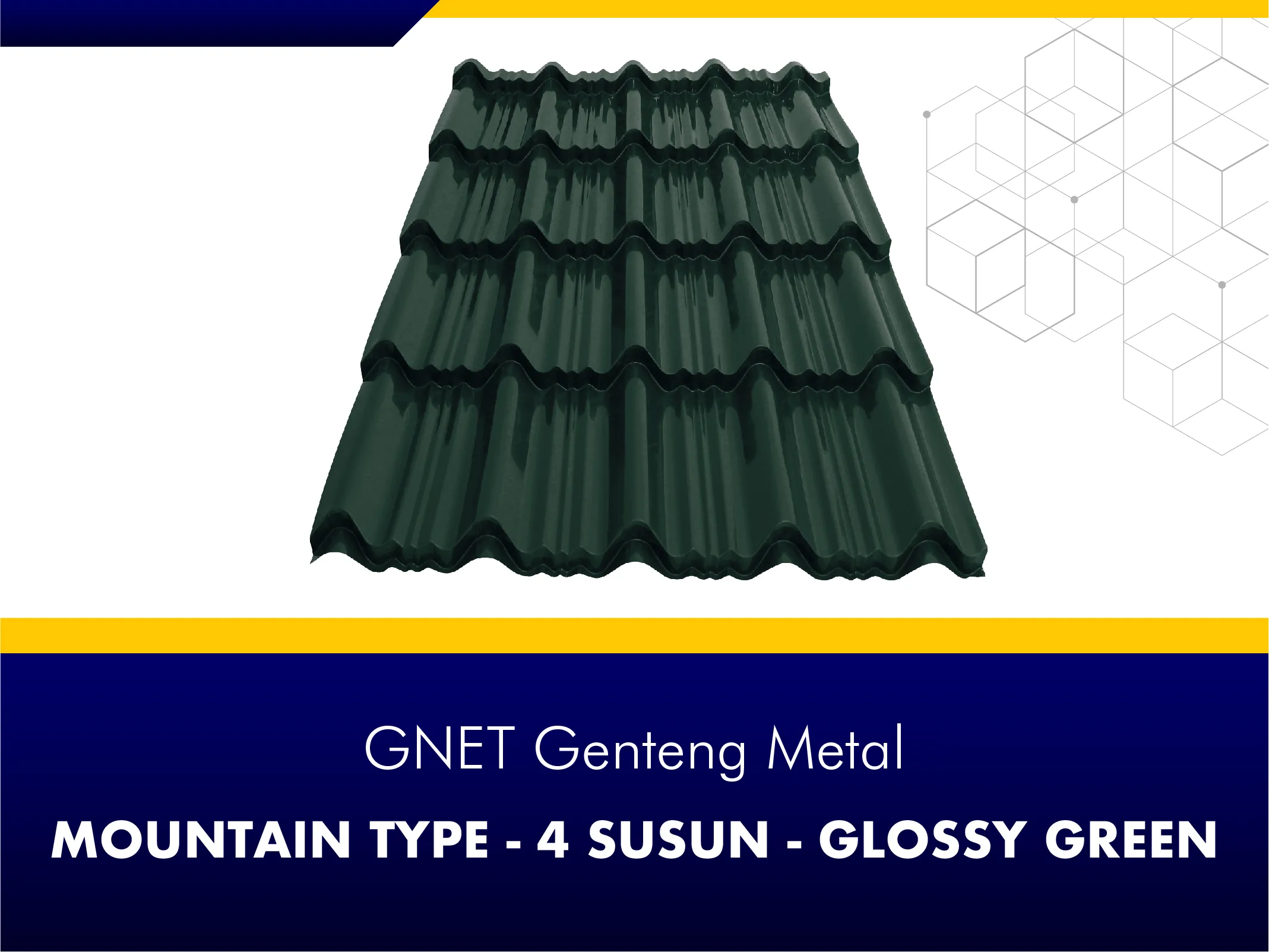 GNET Genteng Metal_GNET GENTENG METAL - MOUNTAIN TYPE 4 SUSUN GREEN
