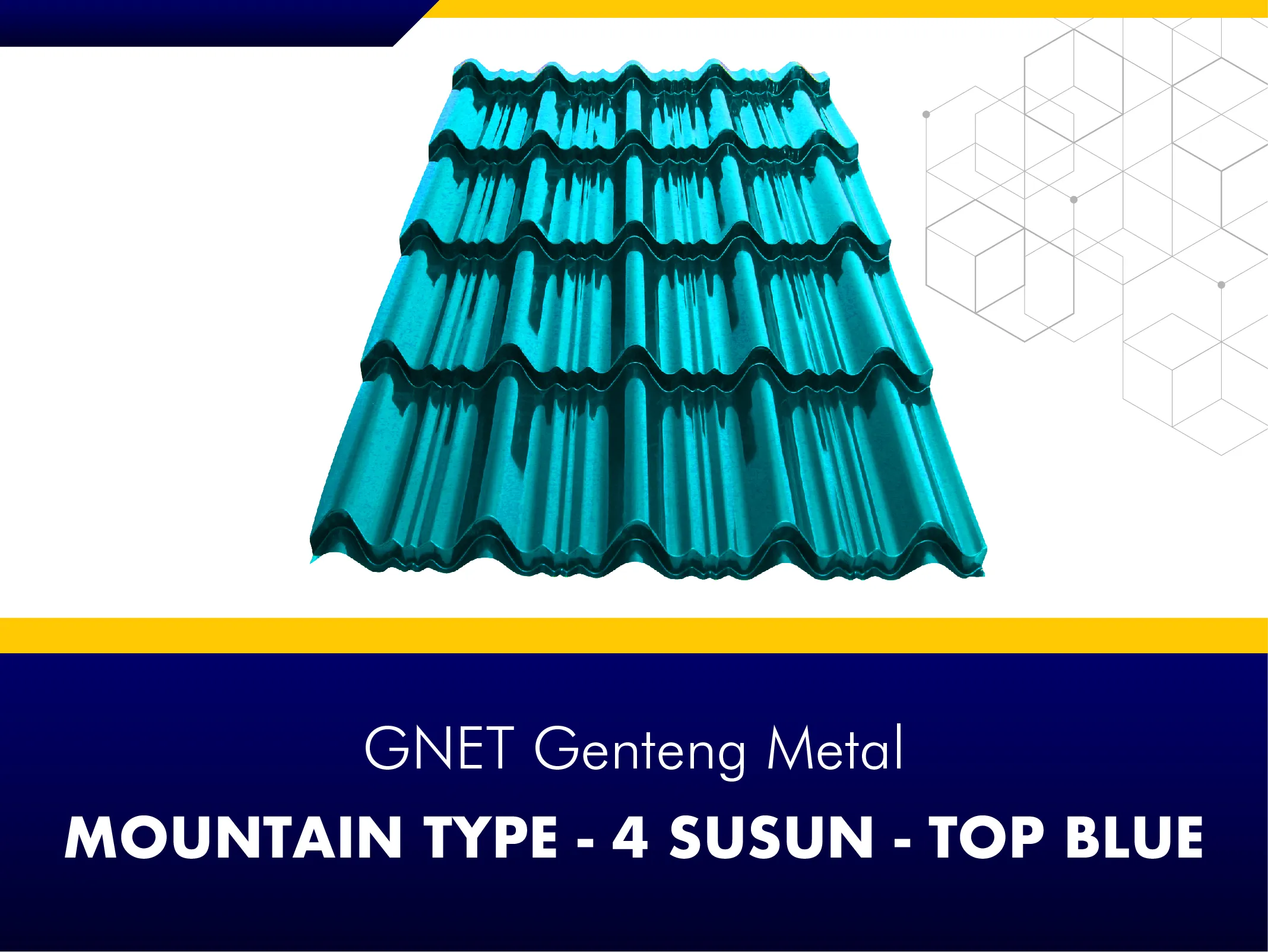 GNET Genteng Metal_GNET GENTENG METAL - MOUNTAIN TYPE 4 SUSUN TOP BLUE