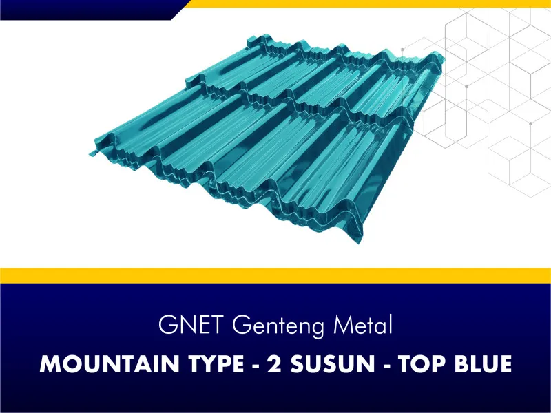 GNET Genteng Metal_GNET GENTENG METAL - MOUNTAIN TYPE TOP BLUE